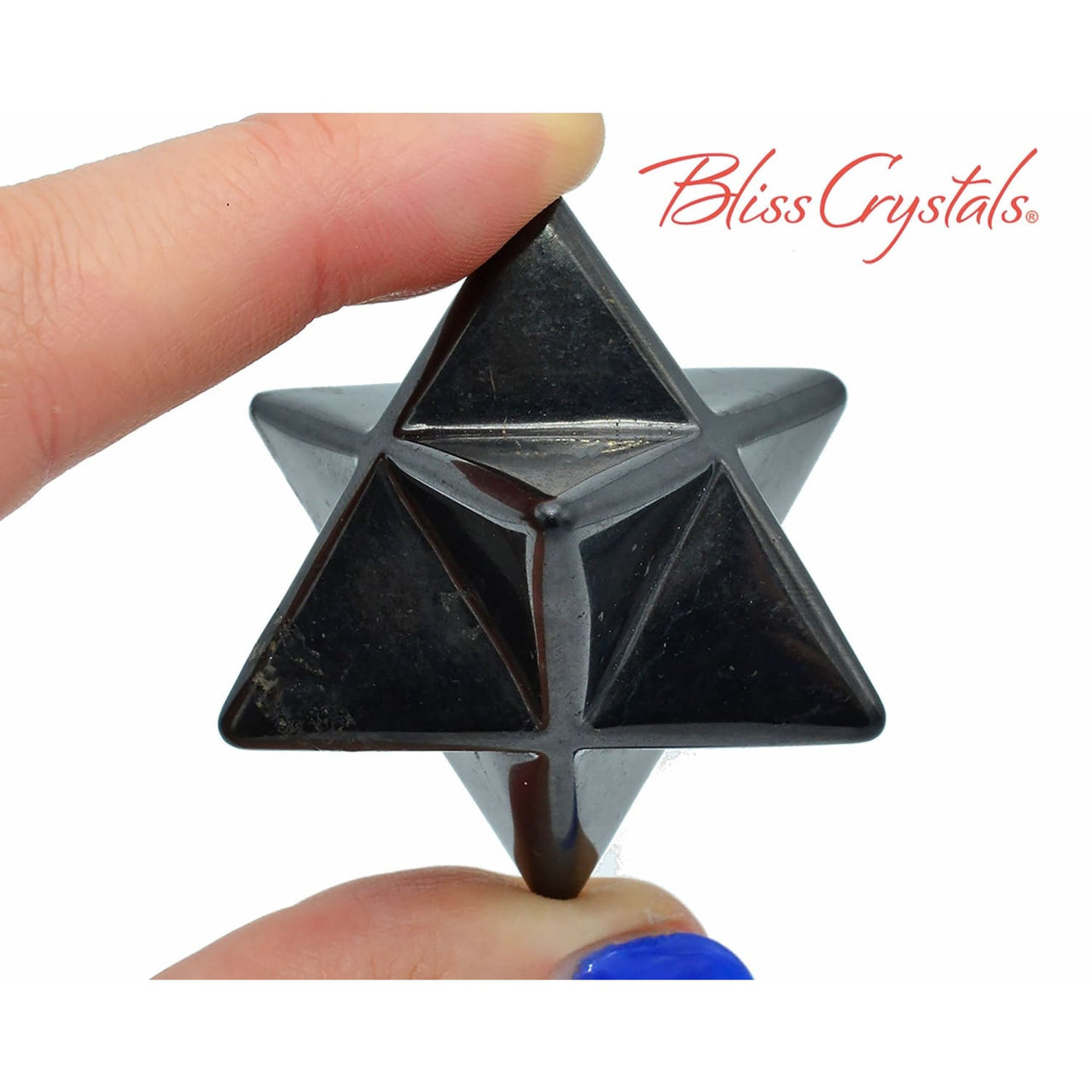 1 SHUNGITE Merkaba 8 Point Star + Bag Healing Crystal and 
