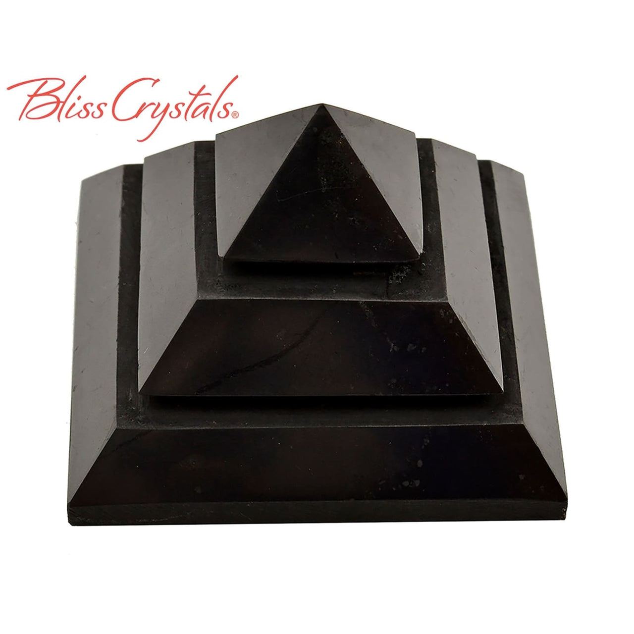 1 SHUNGITE Sakkara Pyramid 1.4 Carved Polished Healing 