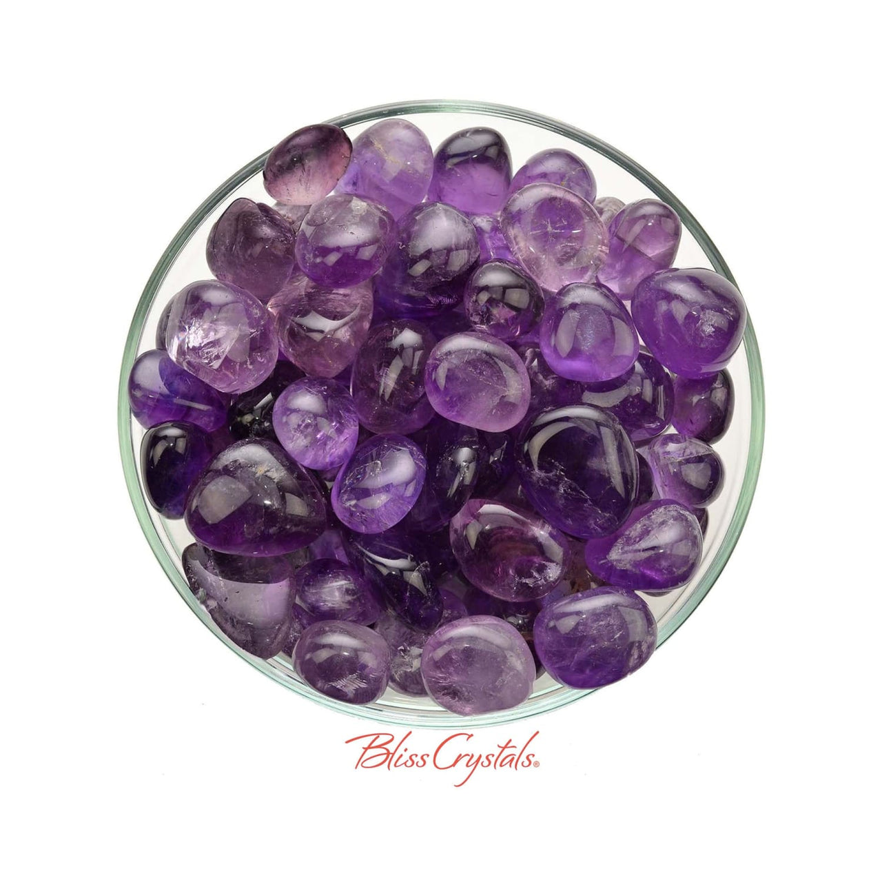 1 Super Purple Gem AMETHYST Tumbled Stone Bolivia Healing 