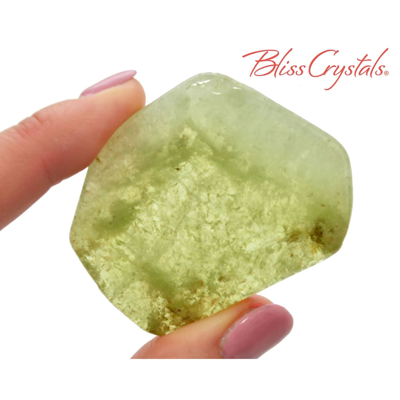 1 XL Green Garnet Slice Light Color Healing Crystal and 
