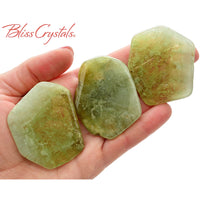 Thumbnail for 1 XL Green Garnet Slice Light Color Healing Crystal and 