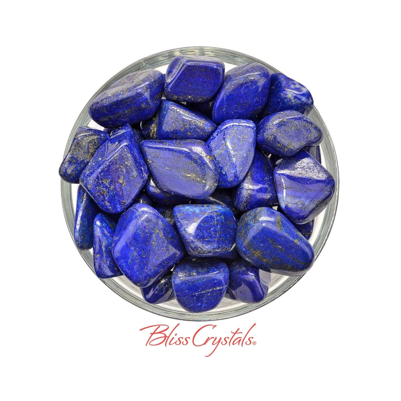 1 XL LAPIS LAZULI Tumbled Stone Grade A Premium Gem w Pyrite