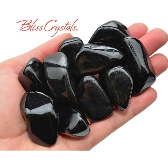 1 XXL BLACK TOURMALINE Tumbled Stone Premium Grade A #BT25