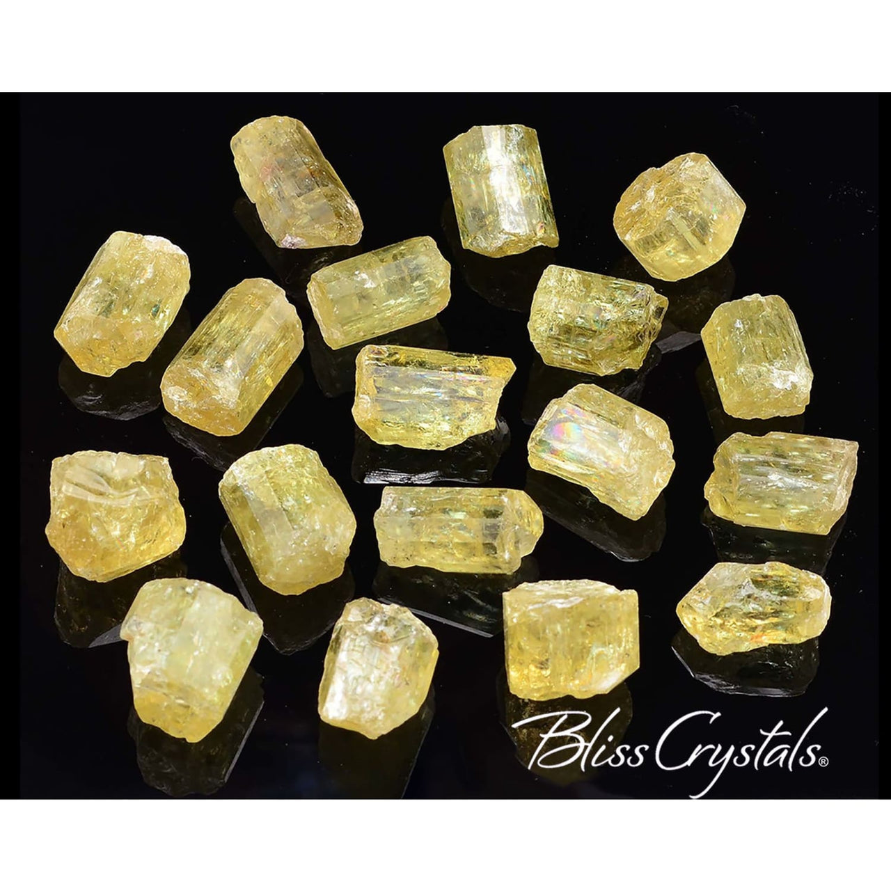 1 YELLOW APATITE Rough Crystal 5 - 6 gm Medium Size (25-30 