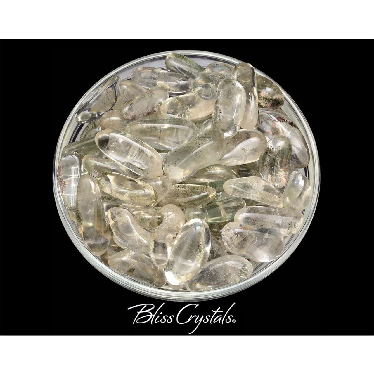 2 CHLORITE Quartz Tumbled Stone Green Healing Crystal #CL01
