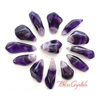 Thumbnail for 2 Large GEM Amethyst Dogtooth Mini Tumbled Stones Crystal 