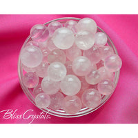 Thumbnail for 2 ROSE QUARTZ Mini Spheres (hand matched pair) Pink Crystal 