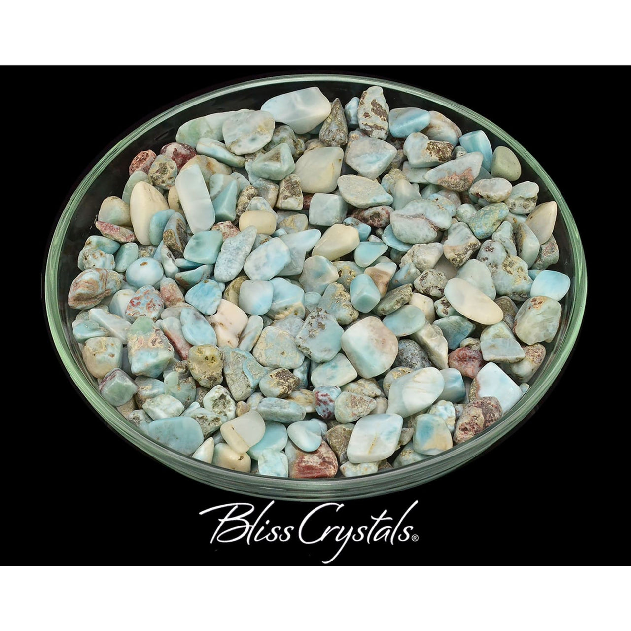 28 gm LARIMAR Mini Chip Stone aka Dolphin Stone Blue 