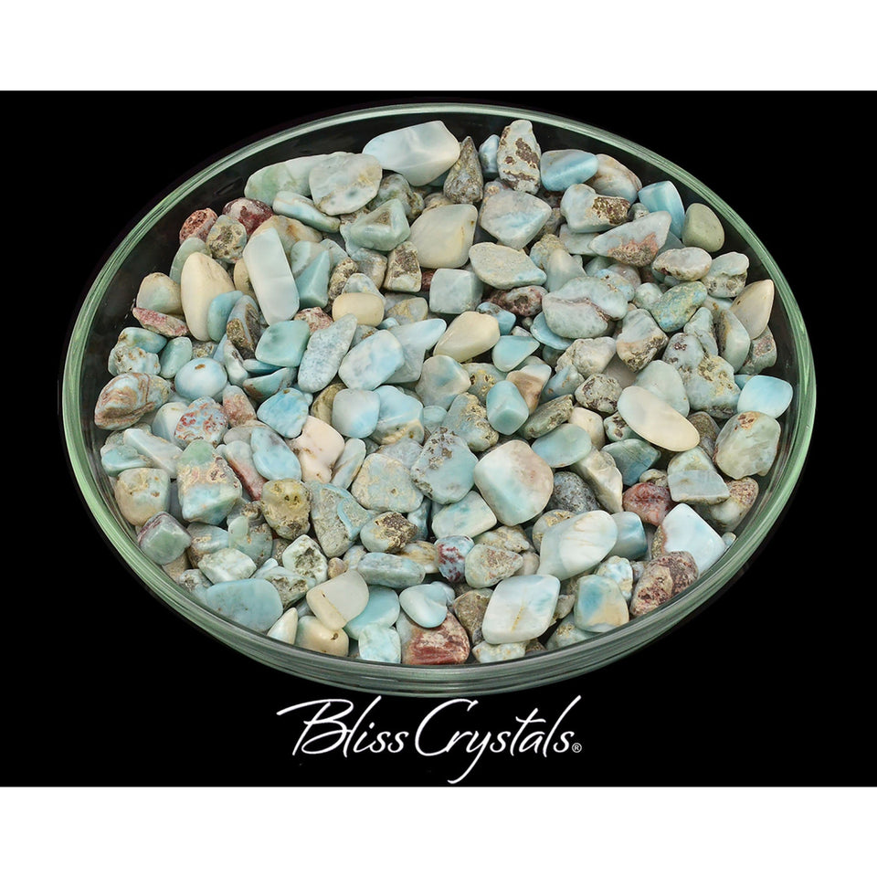 28 Gm Larimar Mini Chip Stone Aka Dolphin Stone Blue Pectolite Lm04