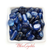 Thumbnail for 3 BLUE KYANITE XS Gemmy Polished Tumbled Stone Crystal #W2
