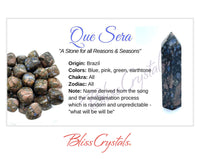 Thumbnail for QUE SERA Crystal Information Card, Double sided #HC177