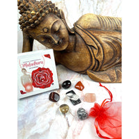 Thumbnail for 7 Crystal Stone Set for First Chakra Meditation Yoga and 