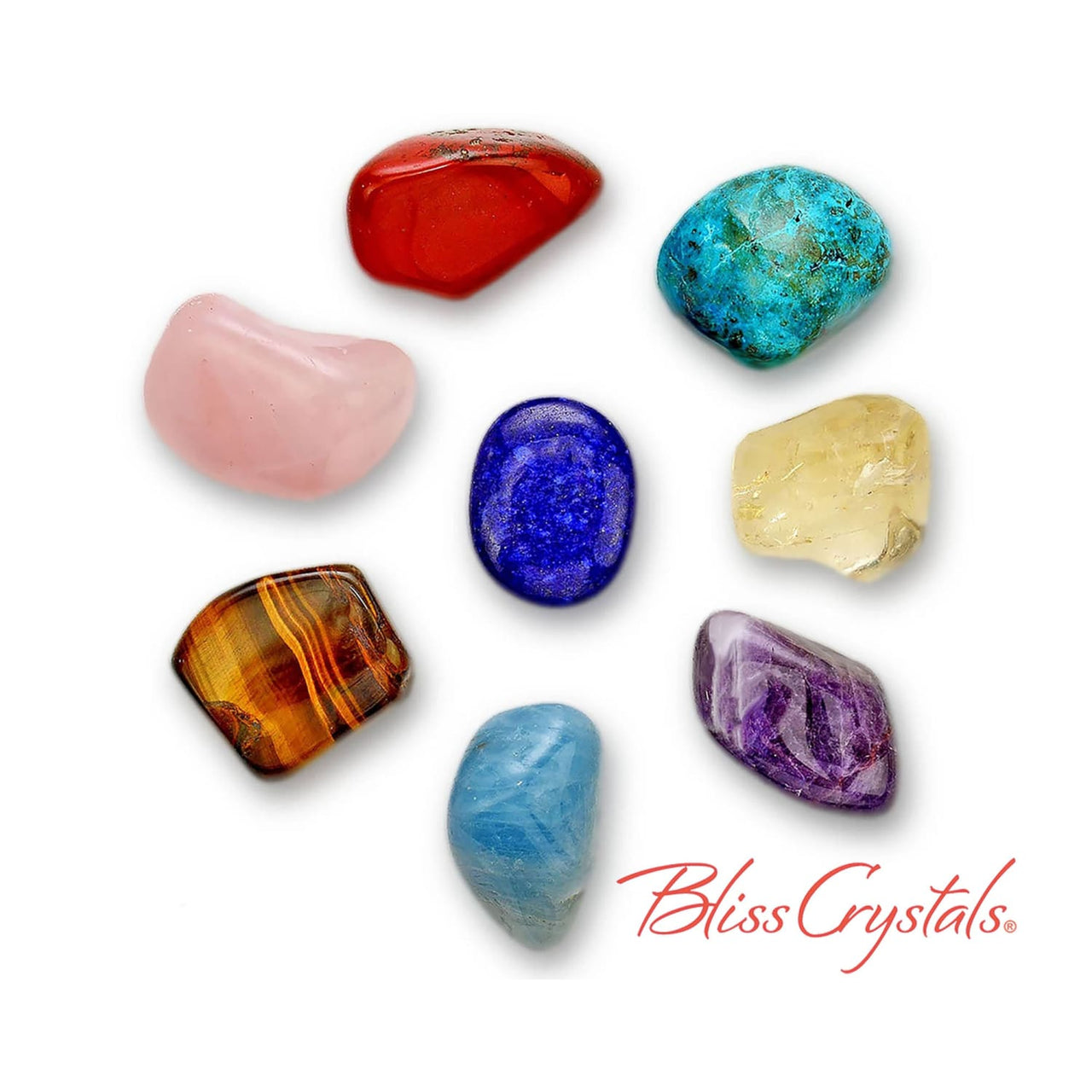 8 Stone Crystal Set for Book Using Gemstones to Connect with