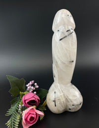HQ Black Tourmalinated Quartz Phallus 7.75