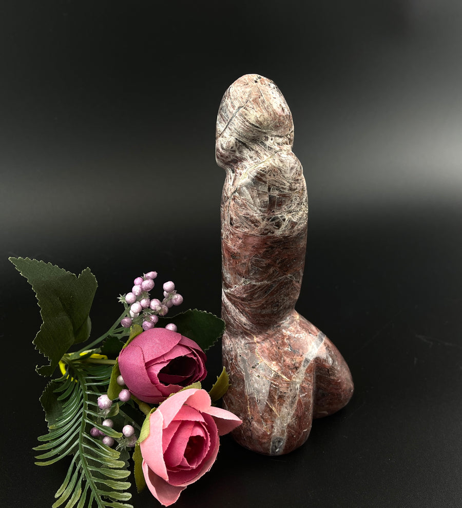 HQ Purple Lace Jasper Phallus 5.2" Crystal Carving #LV0086