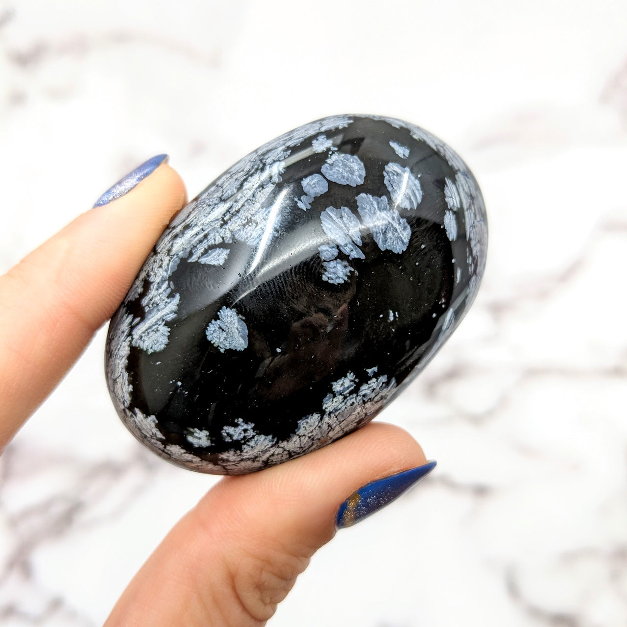 Snowflake Obsidian 2.4" Pebble #LV1822