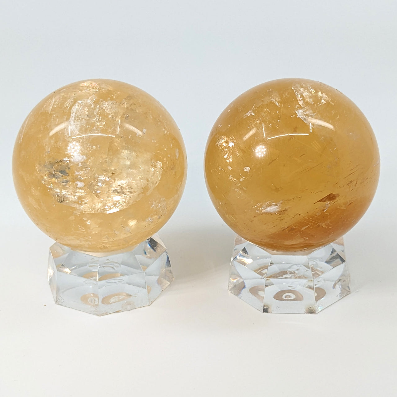Honey Calcite 2.3" Sphere + Stand #LV1862
