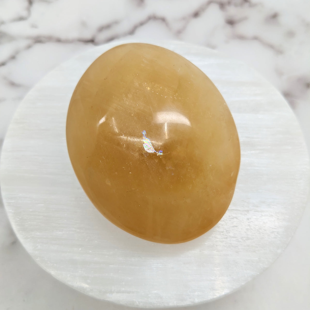 Honey Calcite 3.4" Polished Pebble #LV2211