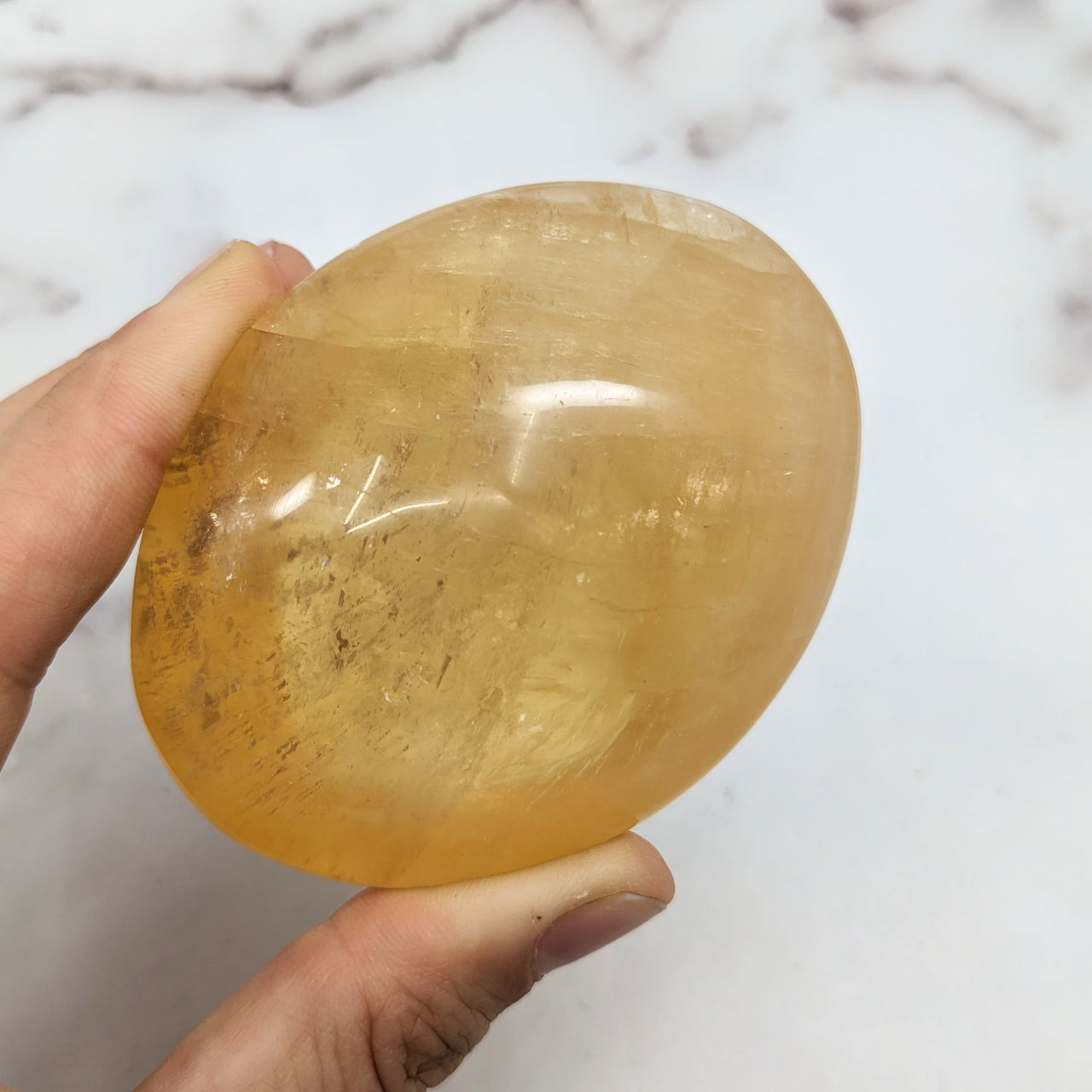 Honey Calcite 3.1" Polished Pebble #LV2215