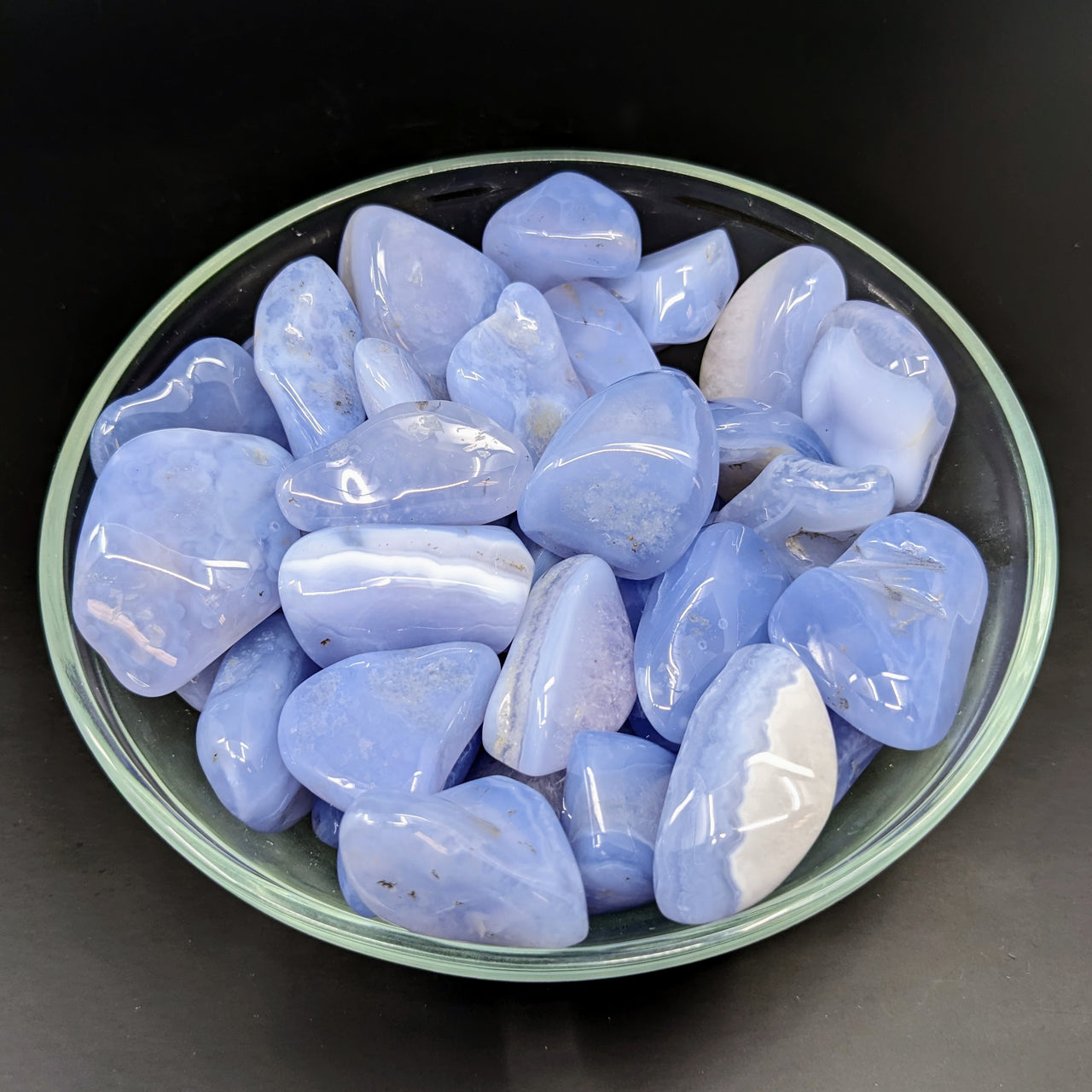 Blue Chalcedony 1.2-1.4" Tumble Stone #LV2721