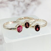 Thumbnail for Pink Tourmaline Sz 7.5 - 9.5 S.S. Faceted Ring #LV3031