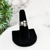 Thumbnail for Pearl Polished Sterling Silver Dainty Stackable Ring Size 4 - 10 #LV3221