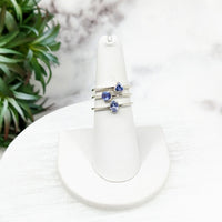 Thumbnail for Tanzanite Faceted Prong Setting Sterling Silver Dainty Stackable Ring Size 4 - 10 #LV3222