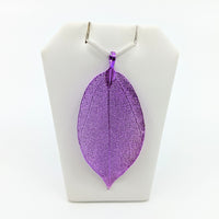 Thumbnail for Purple Leaf Pendant w/ Chain #J600D