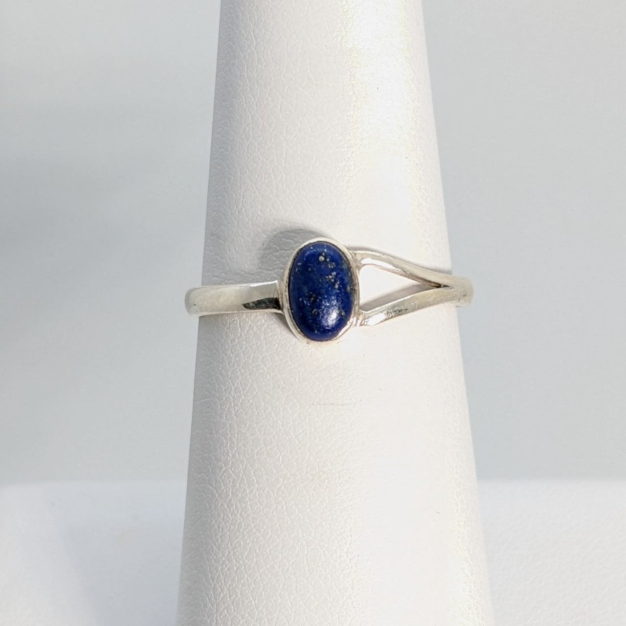 Lapis Dainty Ring Oval Sterling Silver #SK7997