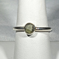 Thumbnail for Genuine Moldavite Rough Stone Sterling Silver Ring #J804