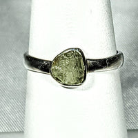 Thumbnail for Genuine Moldavite Rough Stone Sterling Silver Ring #J804