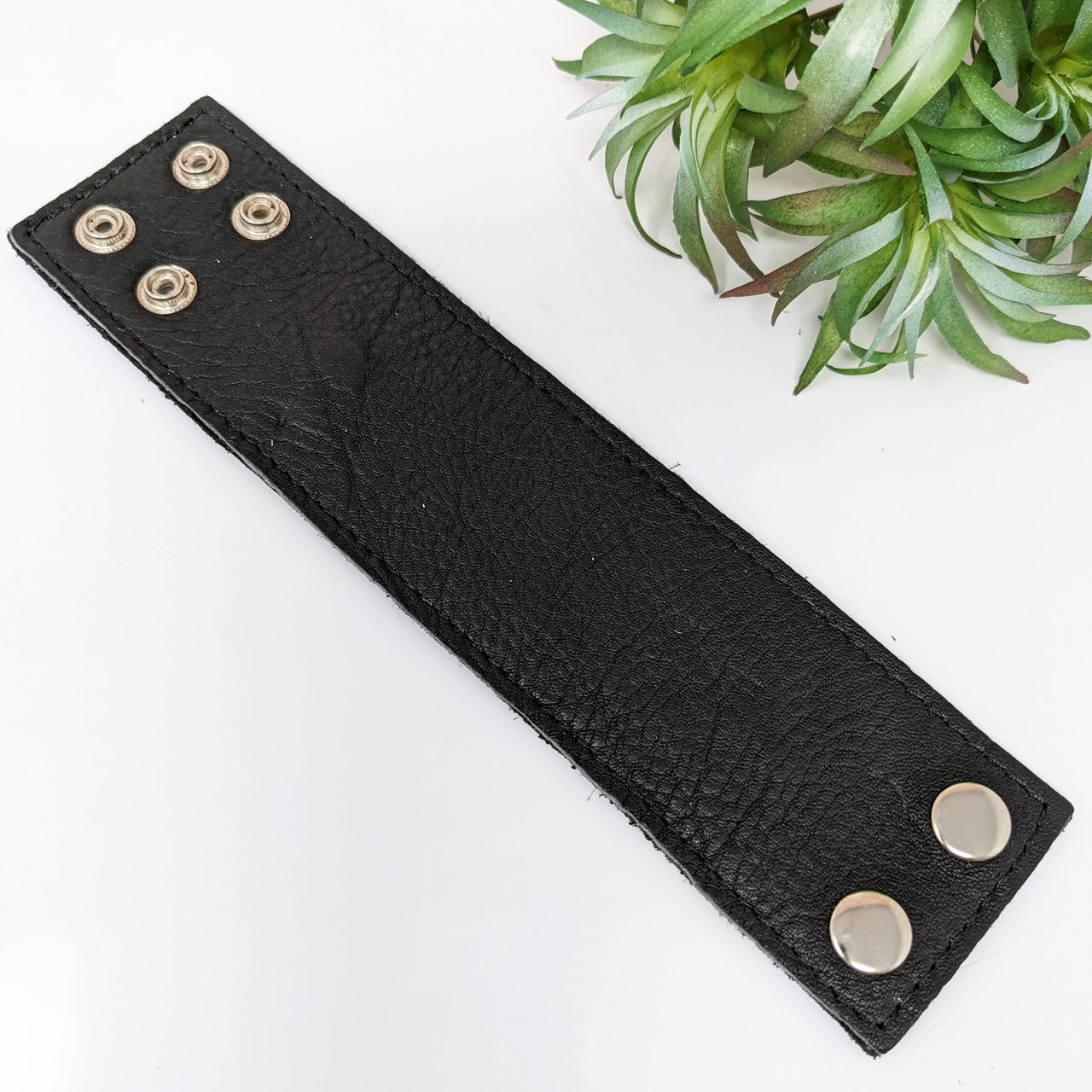 Leather Bracelet 7 - 8" Zipper Pouch Adjustable #LV2751