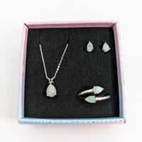 Thumbnail for Ethiopian Opal  3pc. S.S. Jewelry Set (42g) #SK9024
