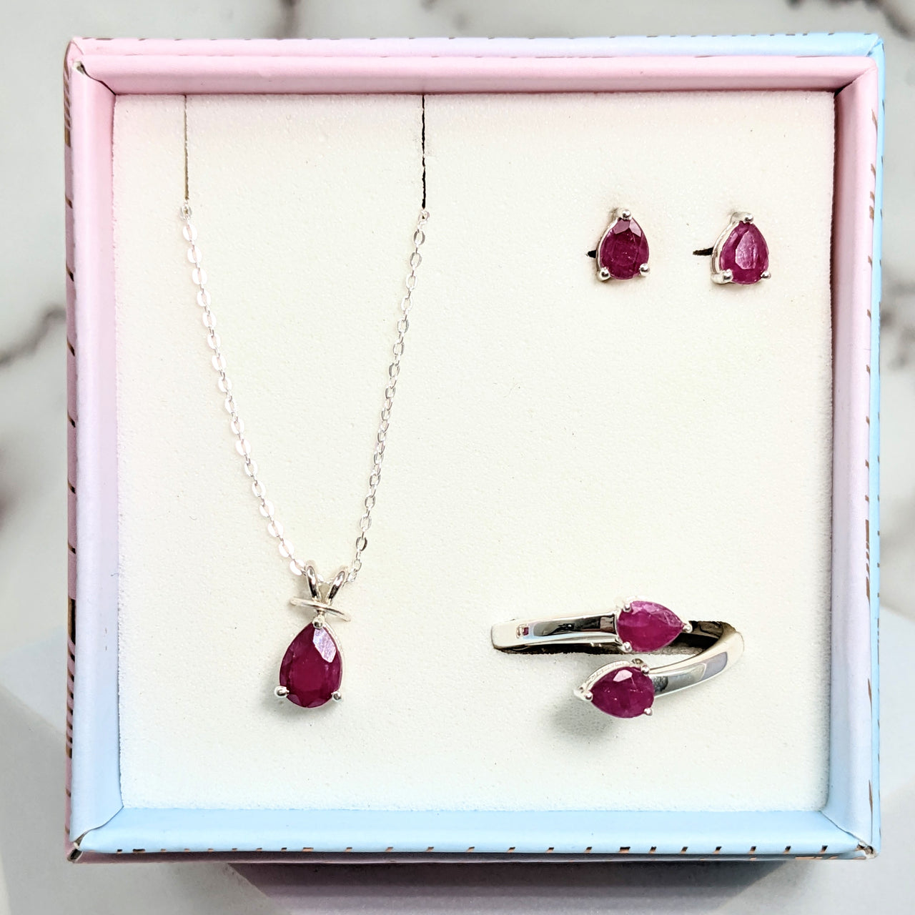 Ruby 3pc Jewelry  Gift Set #SK9561