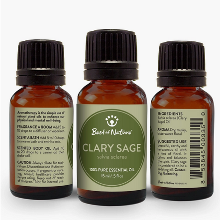 Clary Sage Essential Oil Single Note by Best of Nature #BN47