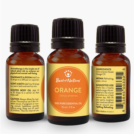 Orange Essential Oil Single Note by Best of Nature #BN48