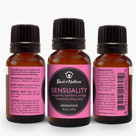 Sensuality Essential Oil Blend Aromatique Bergamot, Mandarin, Orange, Rosewood, Ylang by Best of Nature #BN56