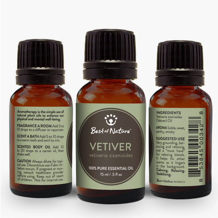 Vetiver Essential Oil Single Note by Best of Nature #BN55