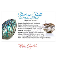 Thumbnail for ABALONE Crystal Information Card Double sided #HC165 - $1.25