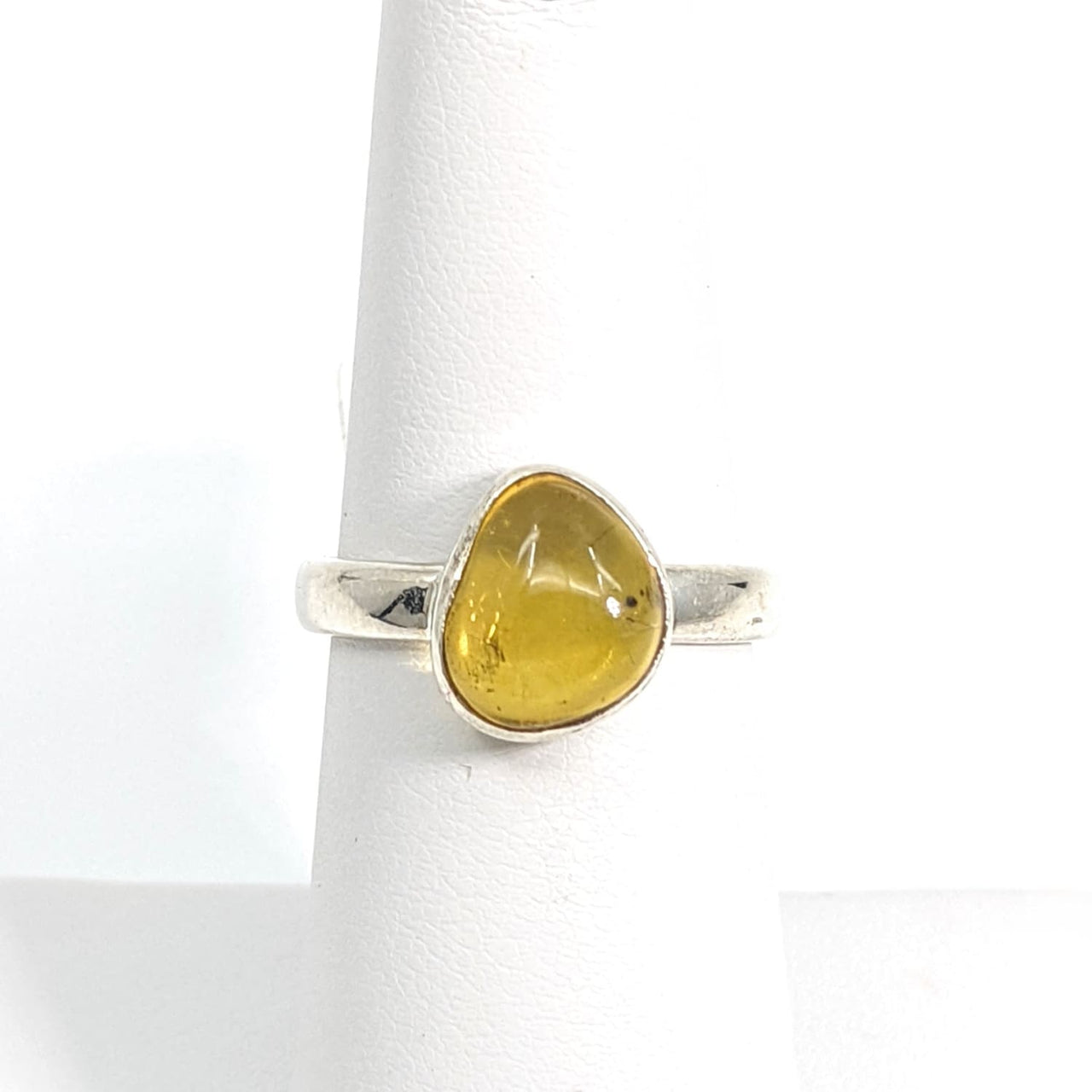 Amber Polished Ring Sz 7 #SK8512 - $75