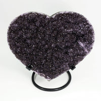 Thumbnail for Amethyst Geode Heart on Stand (1027g) #SK7248 - $245