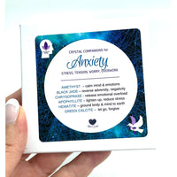 Thumbnail for Anxiety Self Help Natural Healing Crystal Companion Set w 