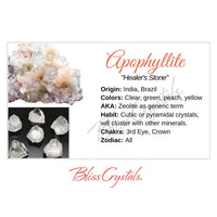 Thumbnail for APOPHYLLITE Crystal Information Card Double sided #HC94