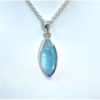Thumbnail for Aquamarine Sterling Silver Pendant SALE 30% Off! (4.2g) 