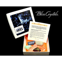 Thumbnail for ARIES Zodiac Set of 6 Crystals + Gift Box Bag & Info Card 