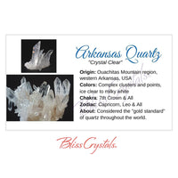 Thumbnail for ARKANSAS QUARTZ Crystal Information Card Double sided #HC146