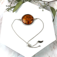 Thumbnail for Baltic Amber Bracelet.925 SS Adj #J806B - $149