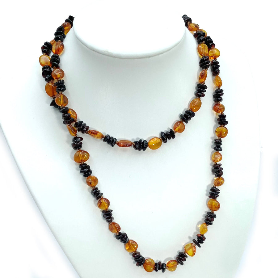 Bi-Color Amber Necklace 26 (17g) #SK5611