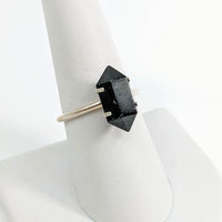 Thumbnail for Black Tourmaline Double Terminated Ring.925 Sterling Silver 