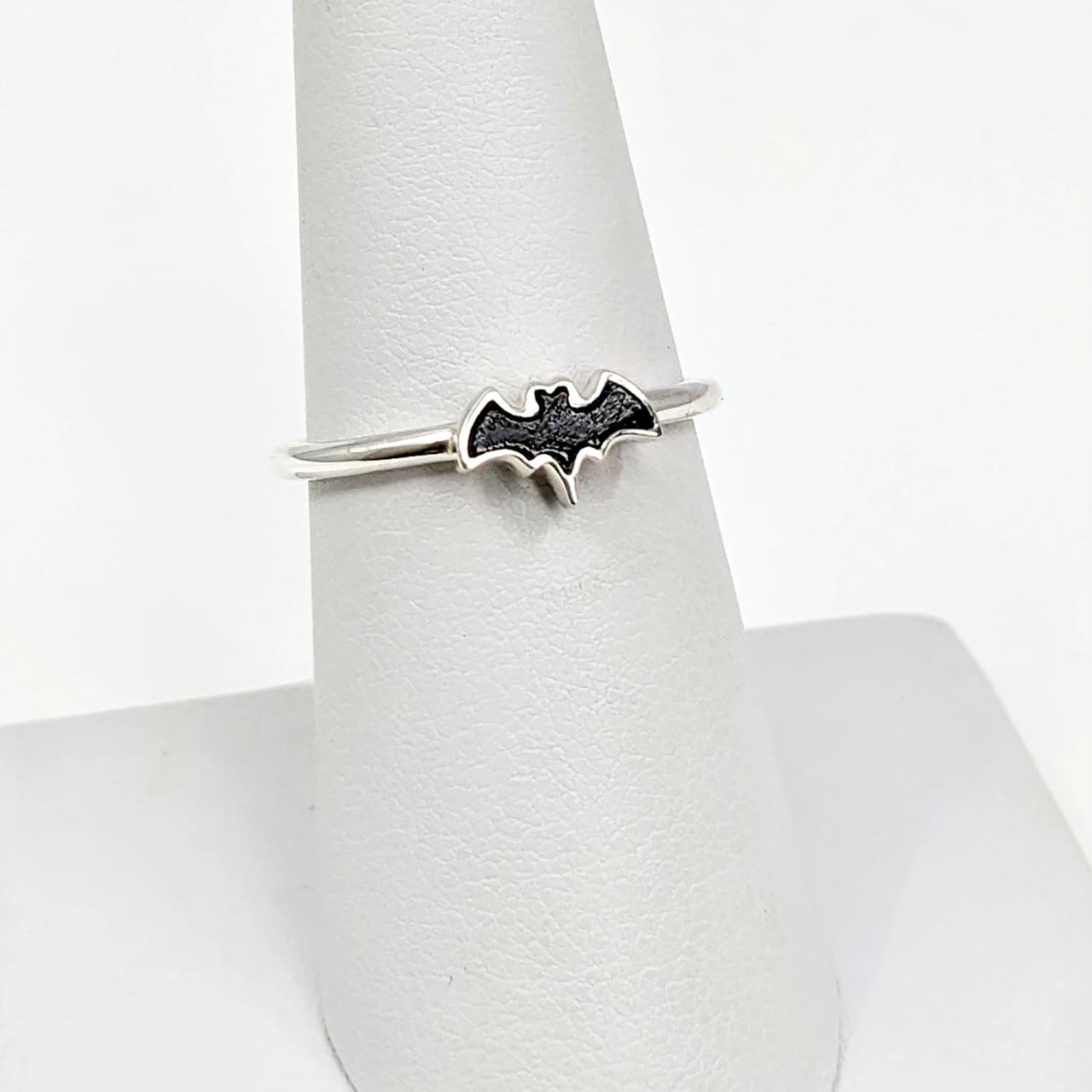 Black Tourmaline SS Bat Ring (1g) #SK8908 - $39